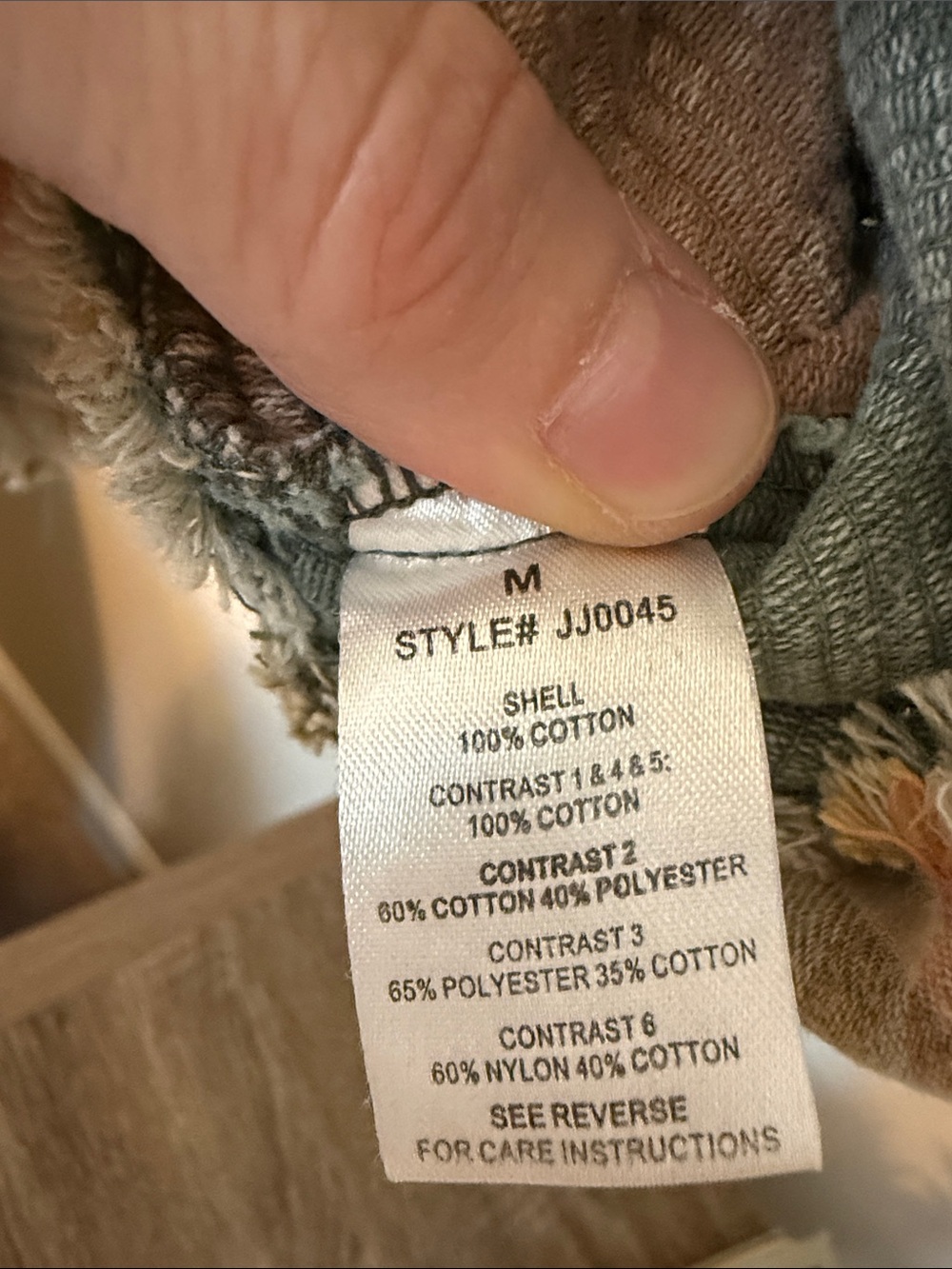 Oli & Hali Patchwork Plaid & Corduroy Long Jacket - Multi - Picture 3 of 16
